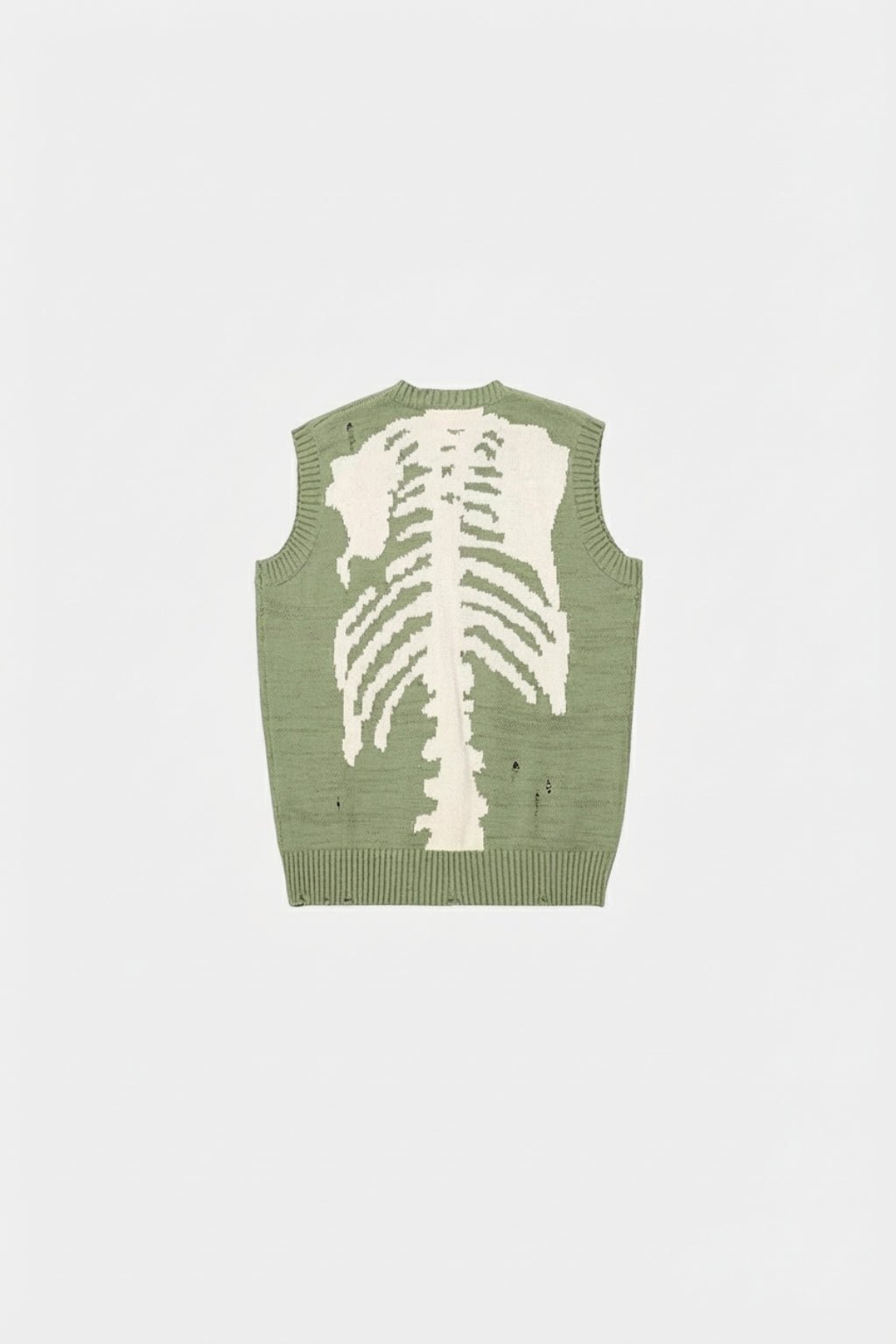 Green skeleton sweater - y2k streetwear