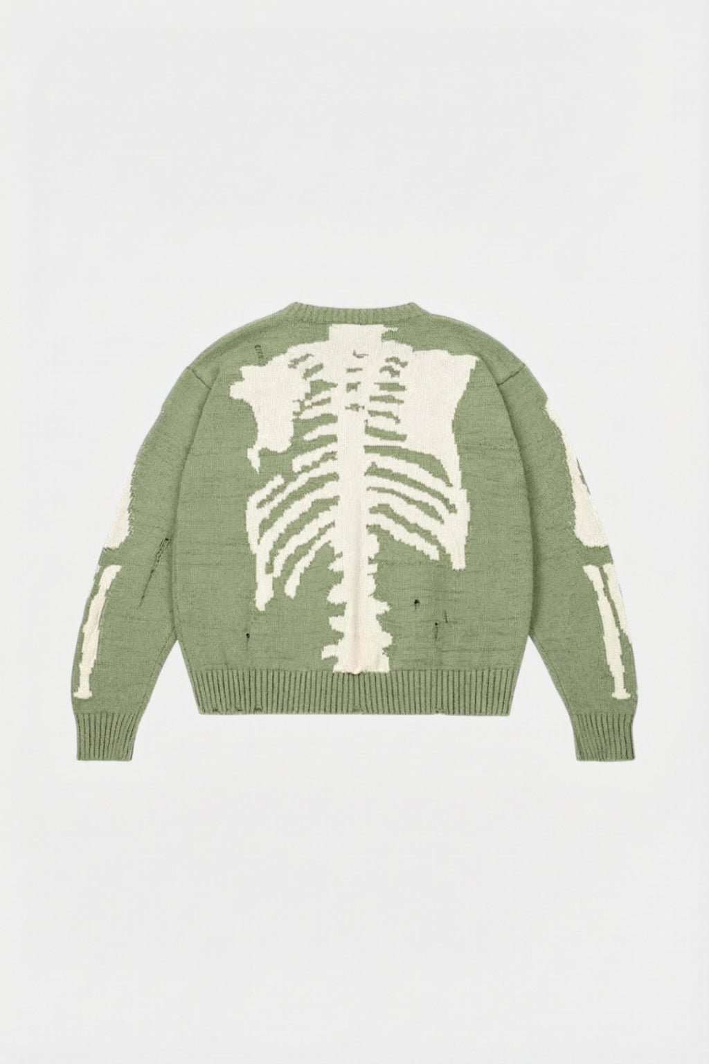 Green skeleton sweater - y2k streetwear