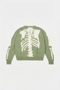 Green skeleton sweater - y2k streetwear