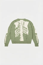 Green skeleton sweater - y2k streetwear