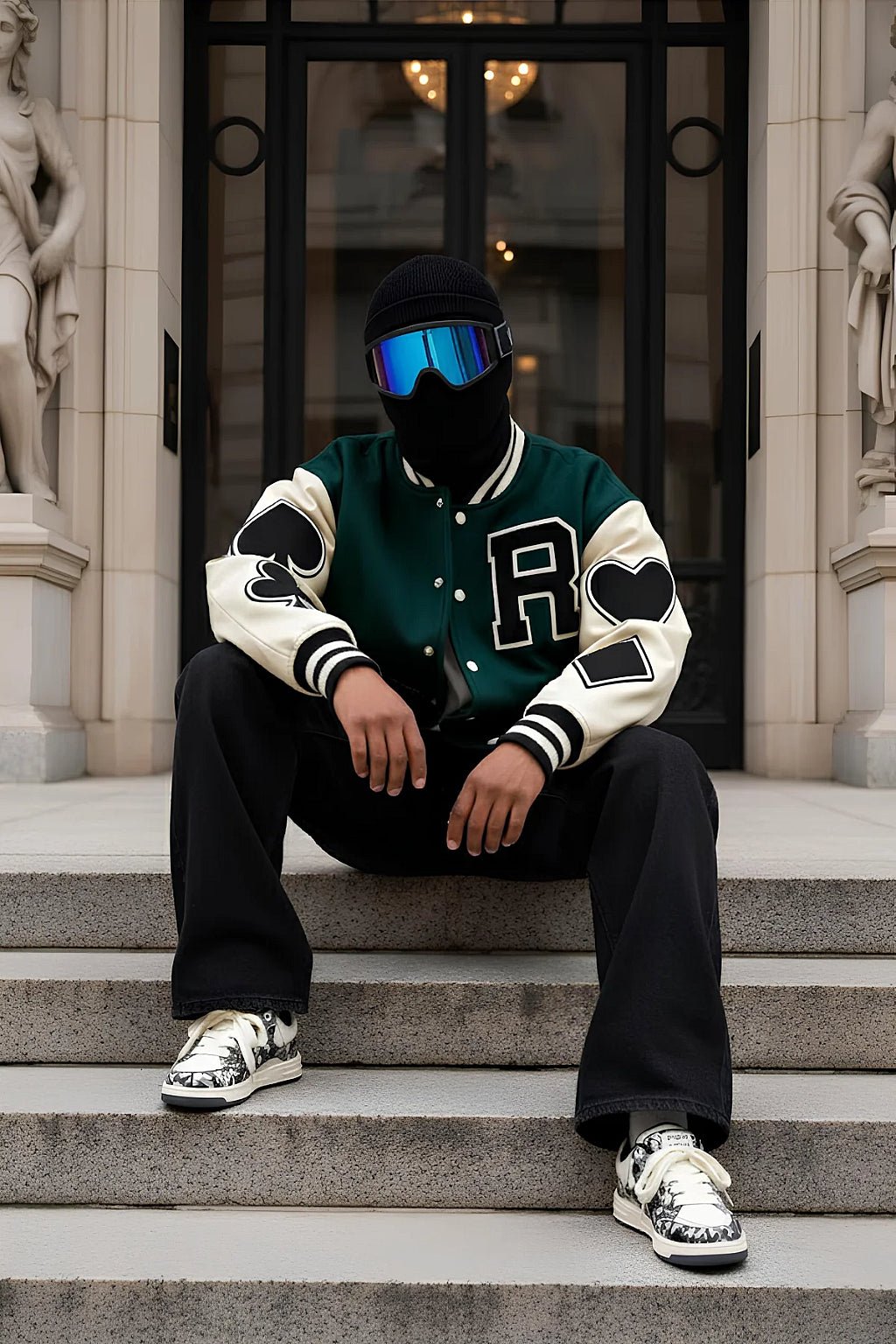 Green varsity jacket - y2k streetwear