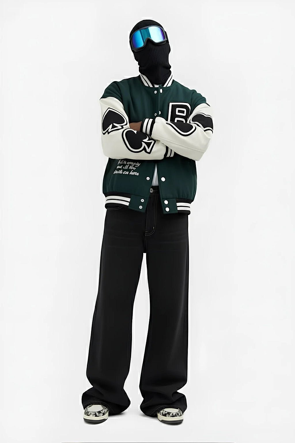 Green varsity jacket - y2k streetwear