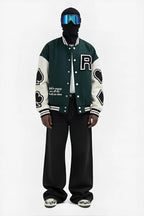 Green varsity jacket - y2k streetwear