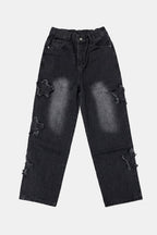 Jean avec broderie etoile - y2k streetwear