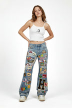 Jean avec Patch - y2k streetwear