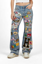 Jean avec Patch - y2k streetwear