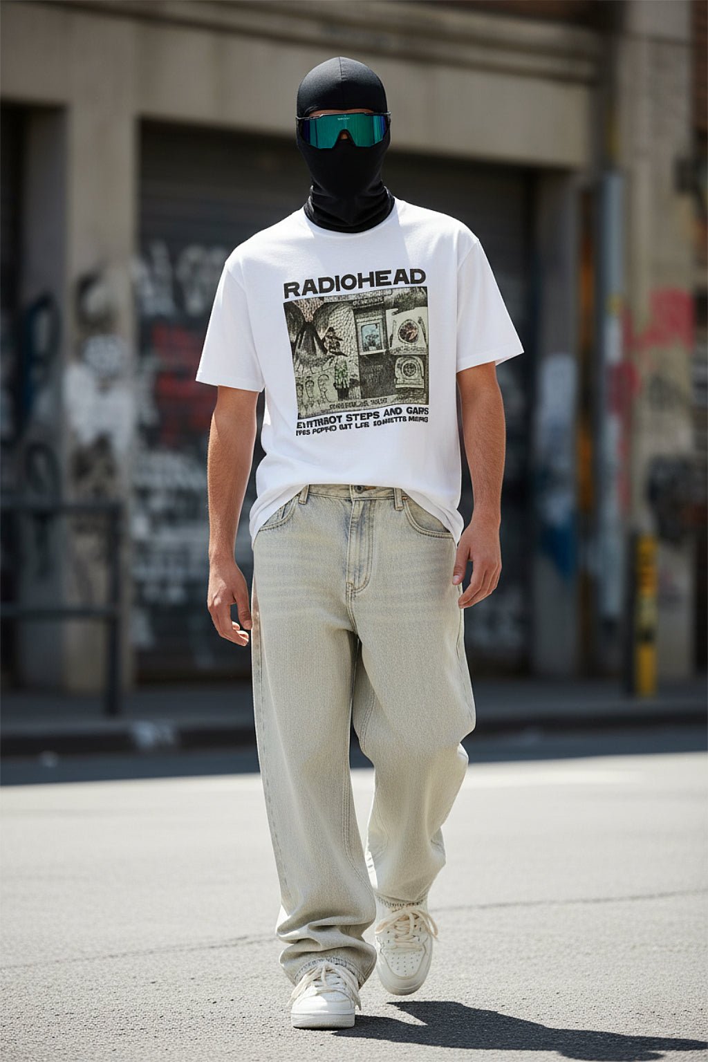 Jean barrel blanc - y2k streetwear