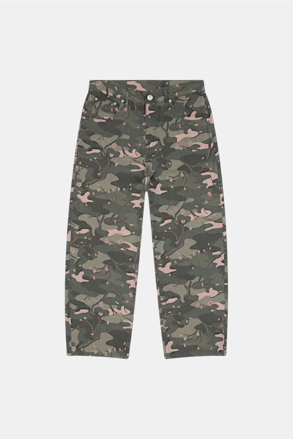 Jean camouflage brodee - y2k streetwear