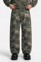 Jean camouflage brodee - y2k streetwear