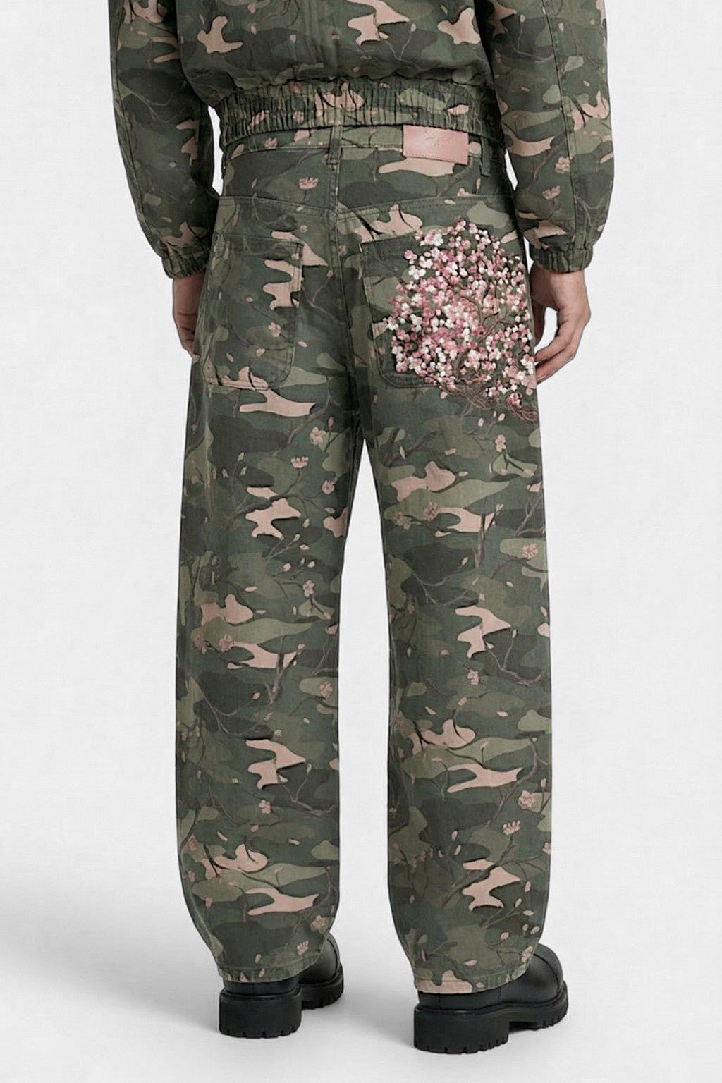 Jean camouflage brodee - y2k streetwear