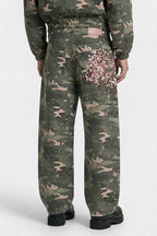 Jean camouflage brodee - y2k streetwear