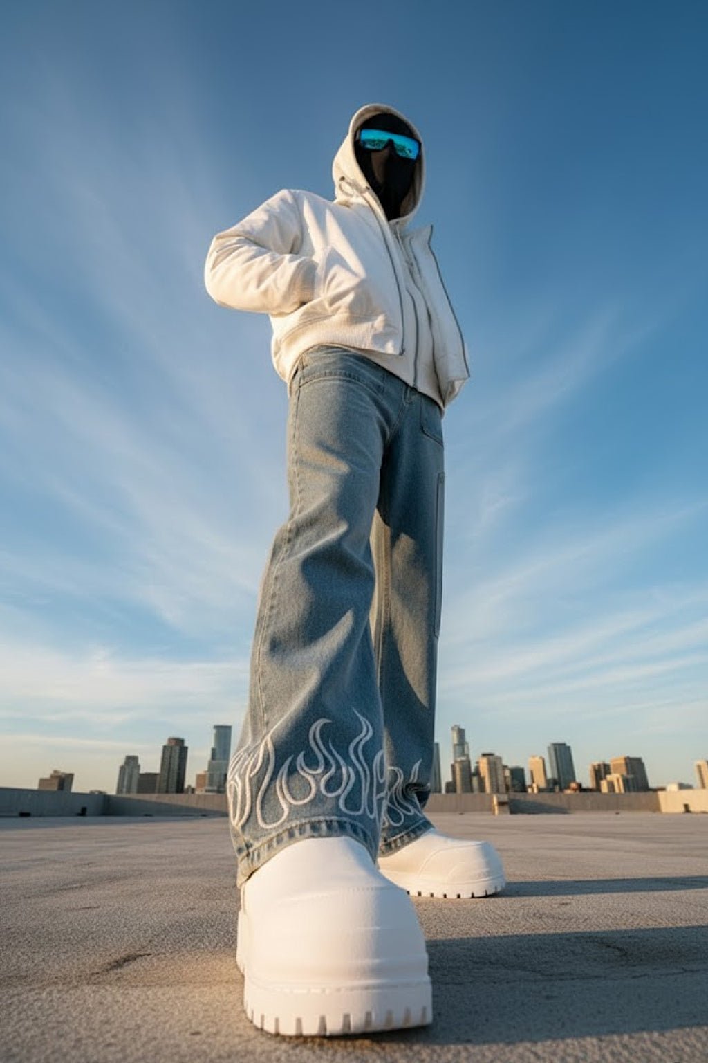 Jean flamme - y2k streetwear