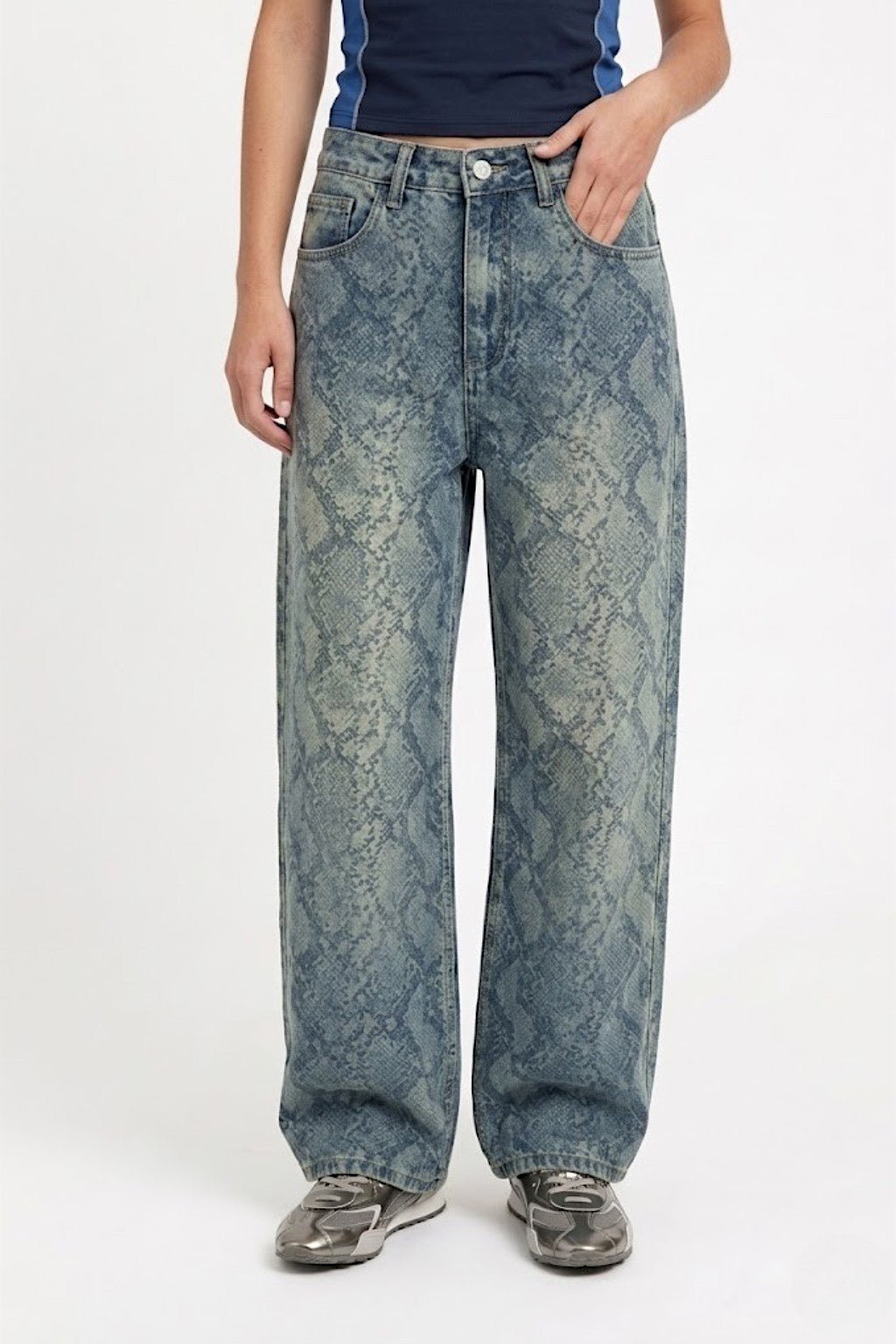 Jean imprime serpent - y2k streetwear