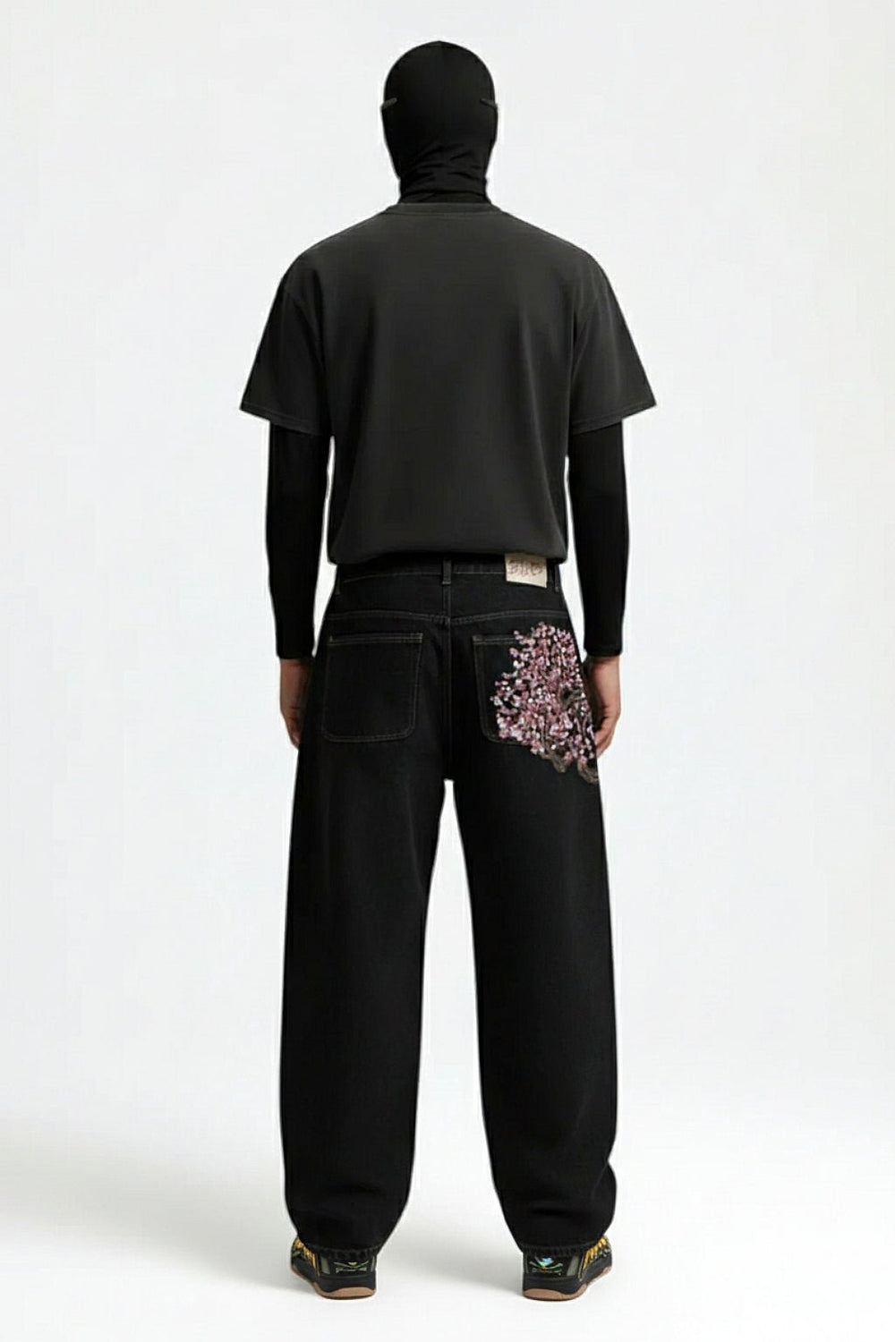 Pantalon Cargo Femmes - Streetwear Brodé Y2K Baggy Surdimensionné