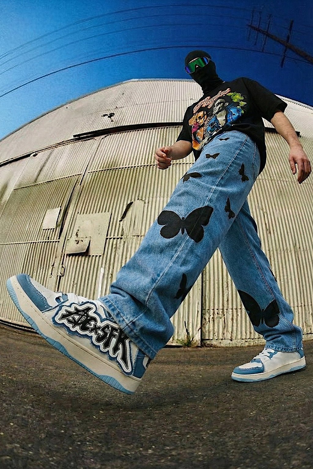 Jean papillon - y2k streetwear