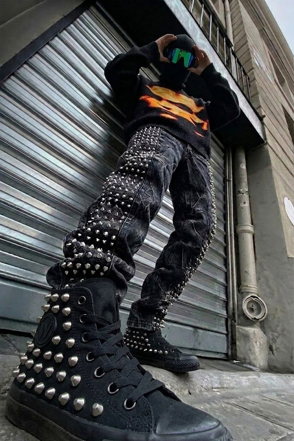 Jean riveté - y2k streetwear