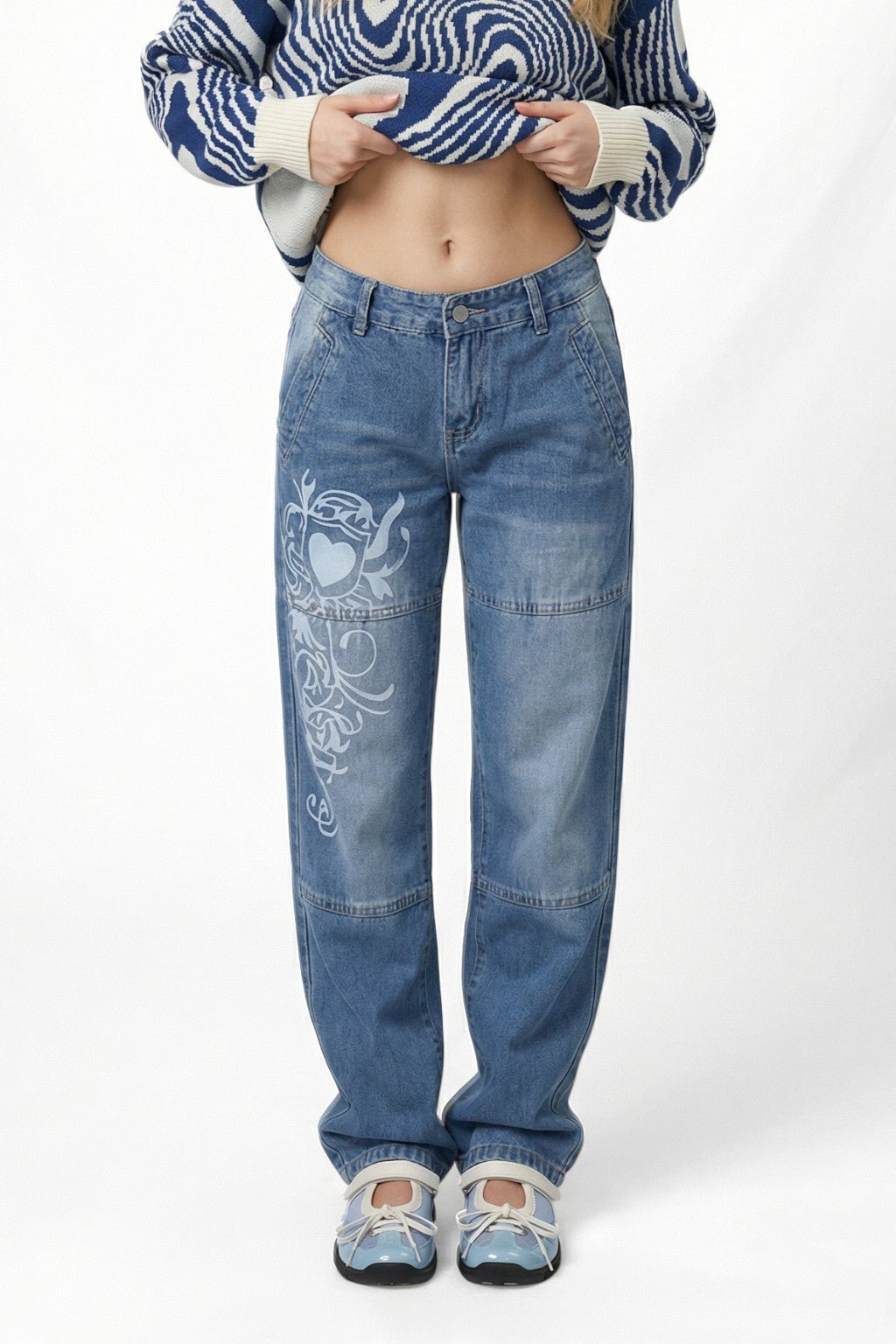 Jean Taille Basse Y2K - y2k streetwear