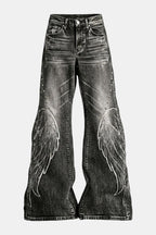 Jeans ailes d'ange - y2k streetwear
