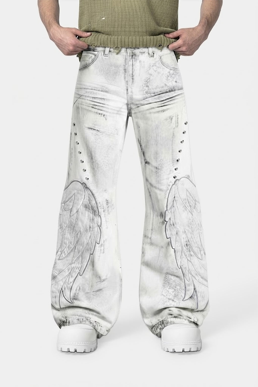 Jeans ailes d'ange - y2k streetwear