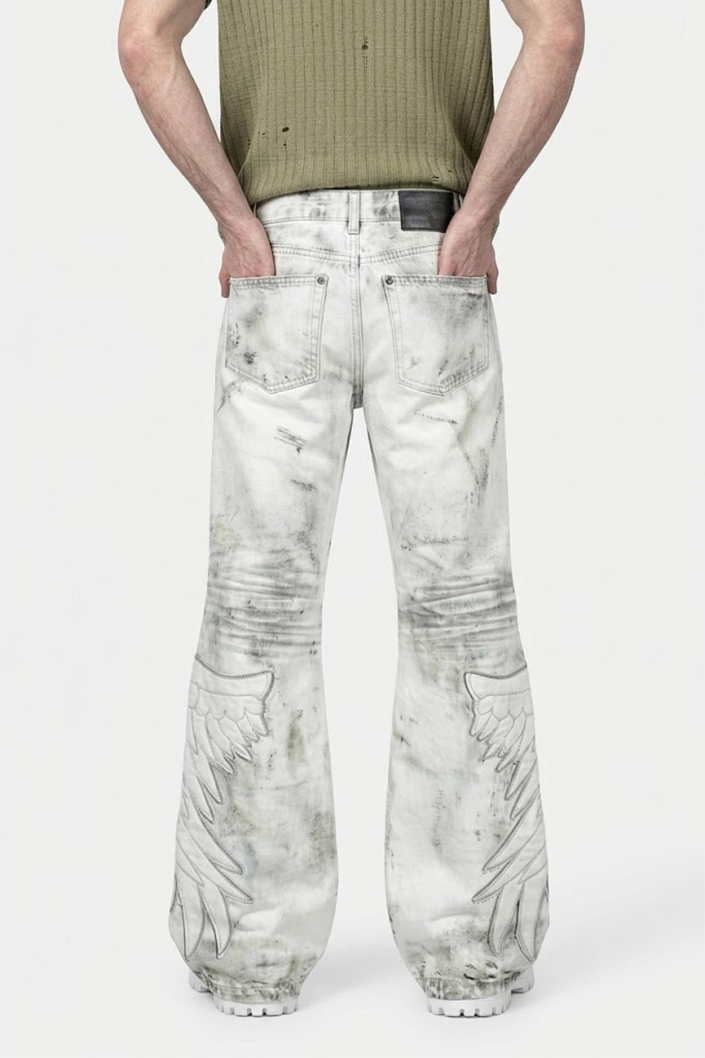 Jeans ailes d'ange - y2k streetwear