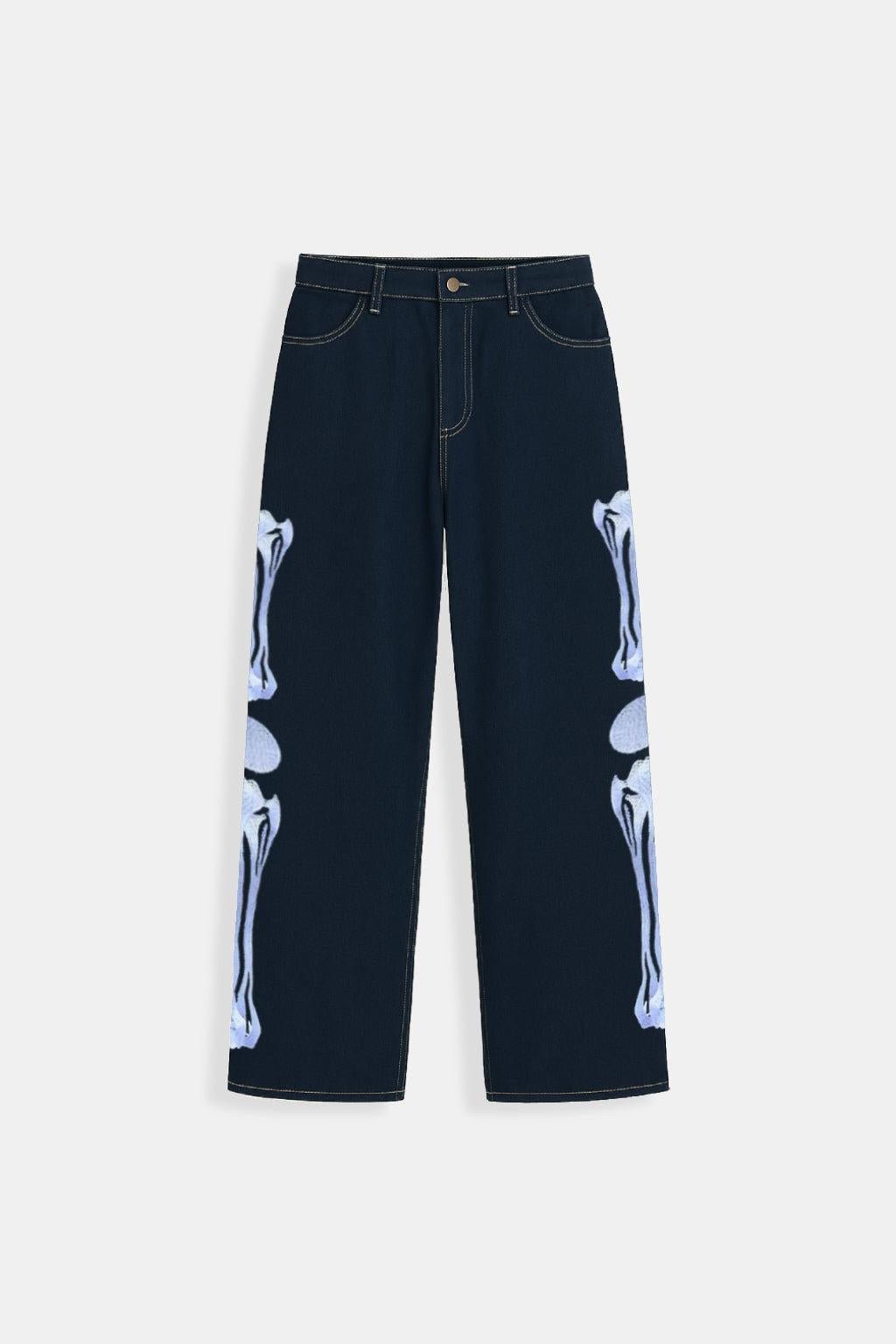 Jeans skeleton - y2k streetwear