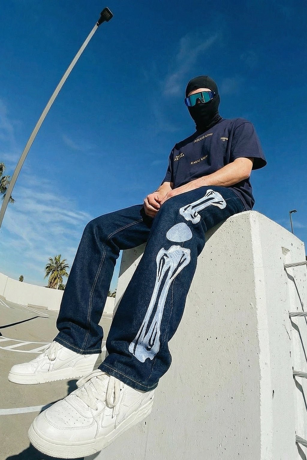 Jeans skeleton - y2k streetwear