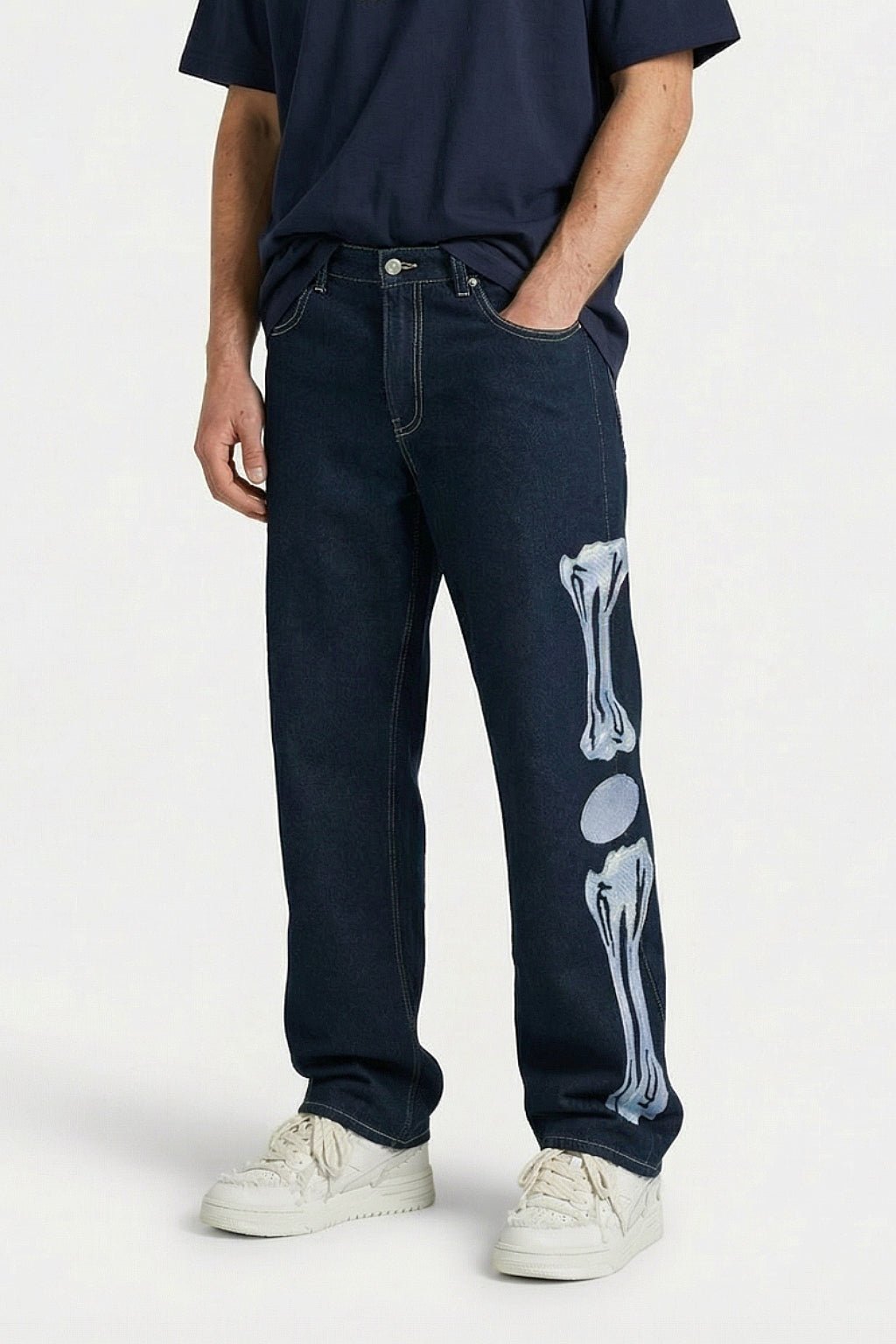 Jeans skeleton - y2k streetwear