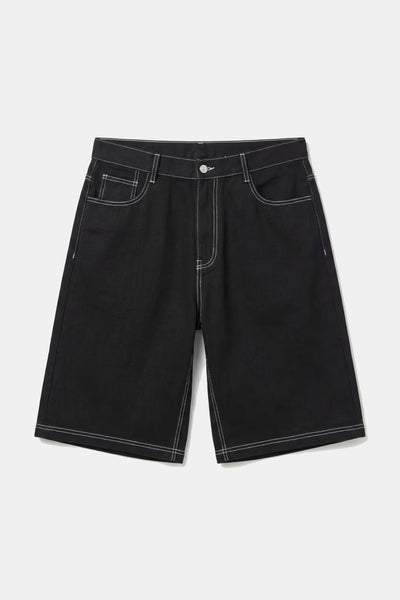 【archive】 Black suede leather jorts/y2k Men's jorts | Y2K Streetwear – y2k streetwear