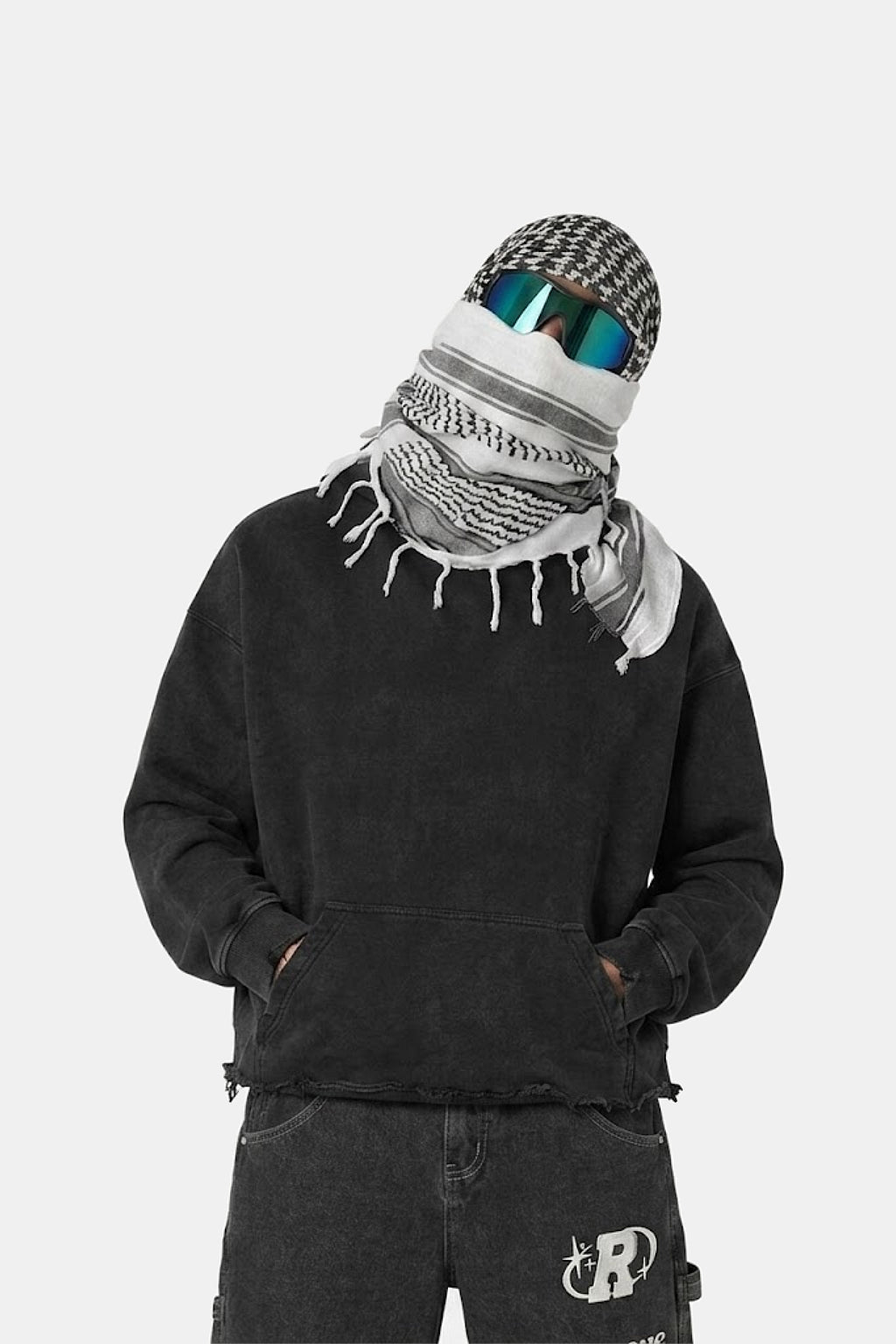 Keffieh hoodie - y2k streetwear