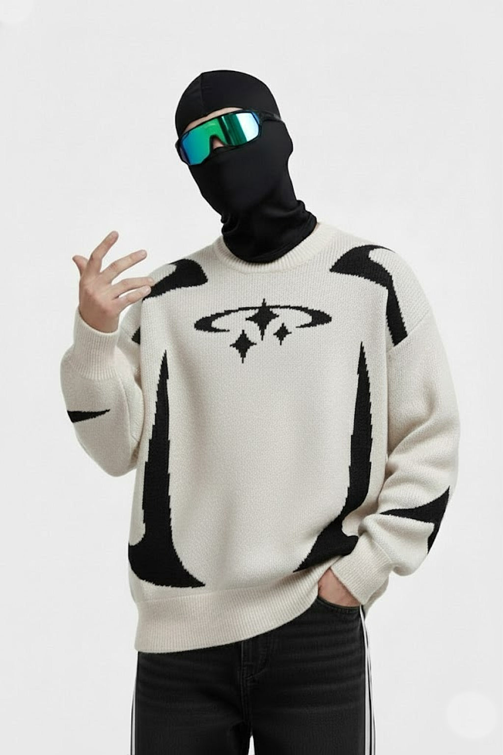 Knit sweater Y2K - y2k streetwear