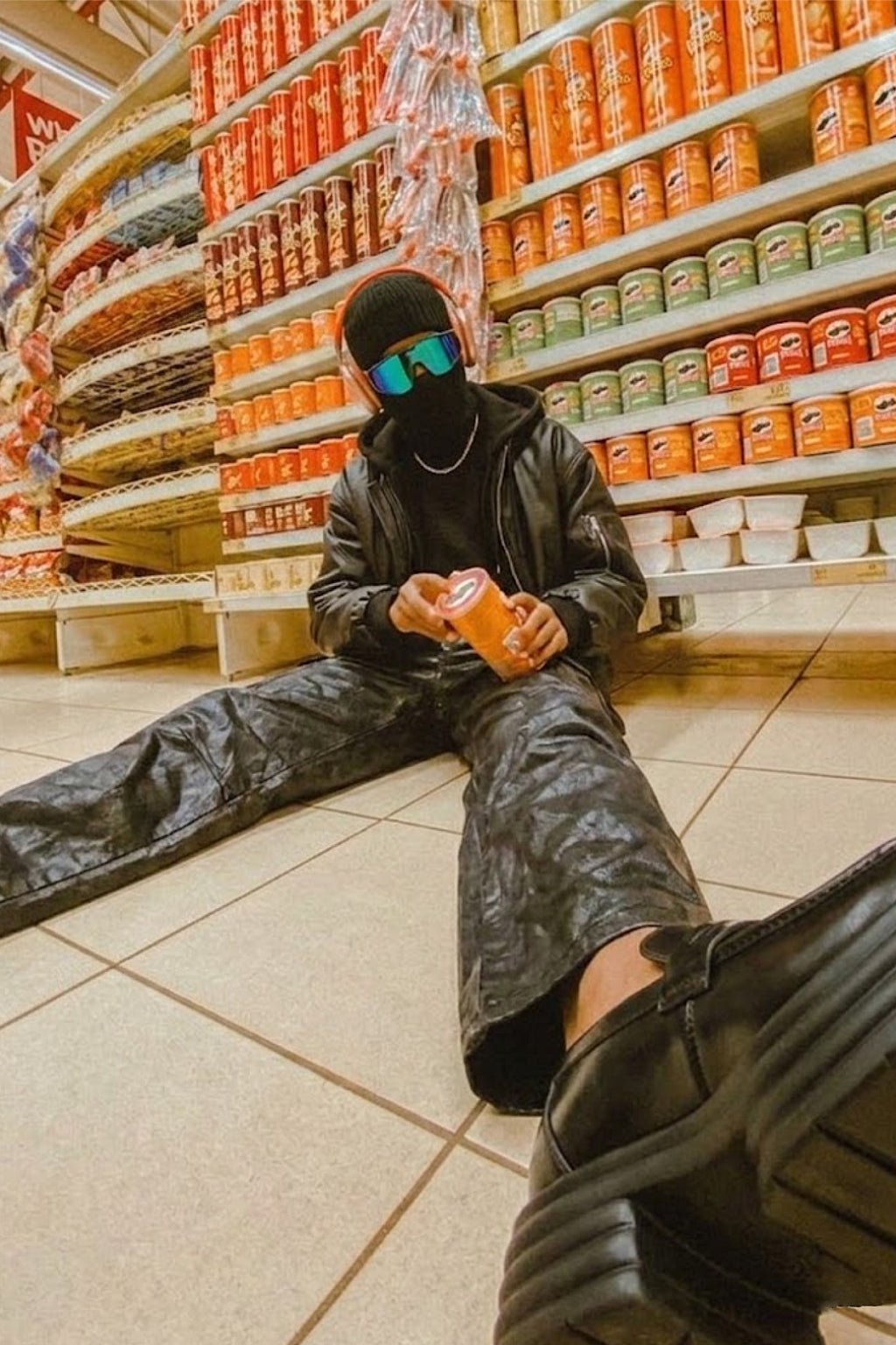 Leather baggy - y2k streetwear