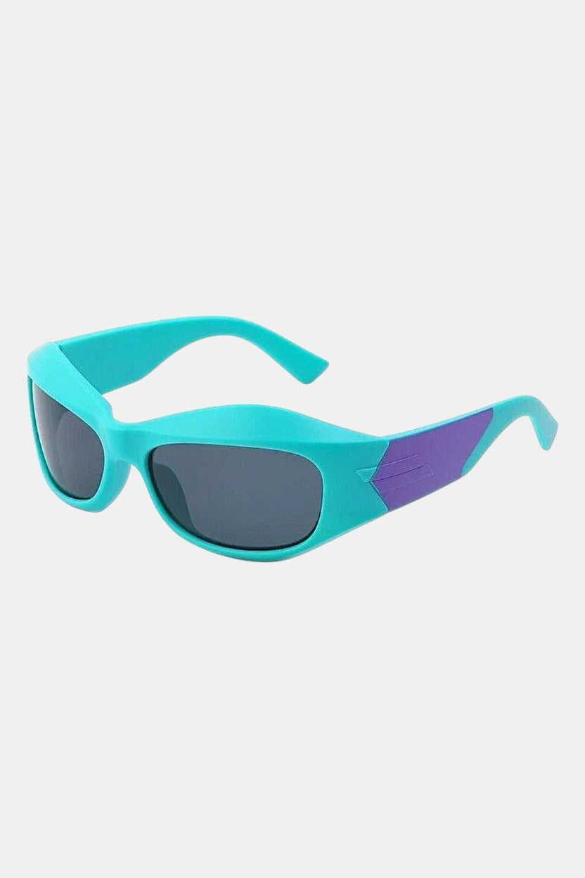 TYXHXTF 2 Pièces Lunettes de Soleil Y2K Enveloppant, Sans Monture, pour Hommes et Femmes