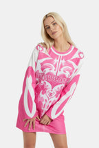 Maillot football americain rose - y2k streetwear