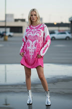 Maillot football americain rose - y2k streetwear