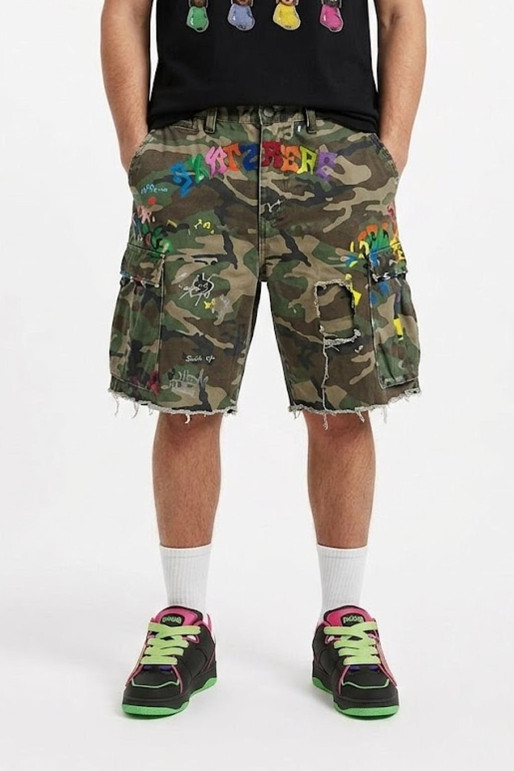 Multicolor Jort - y2k streetwear