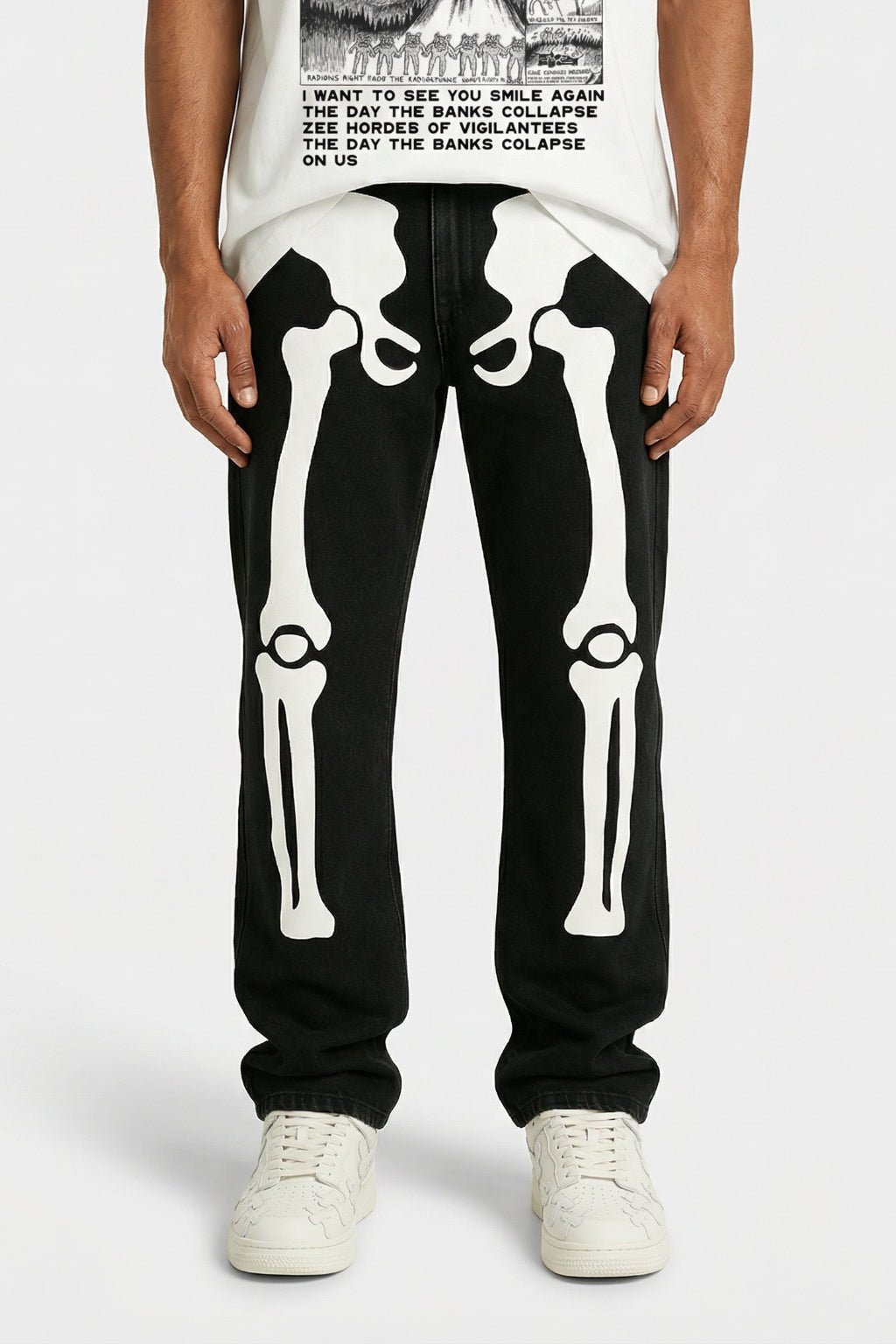 Pantalon squelette - y2k streetwear