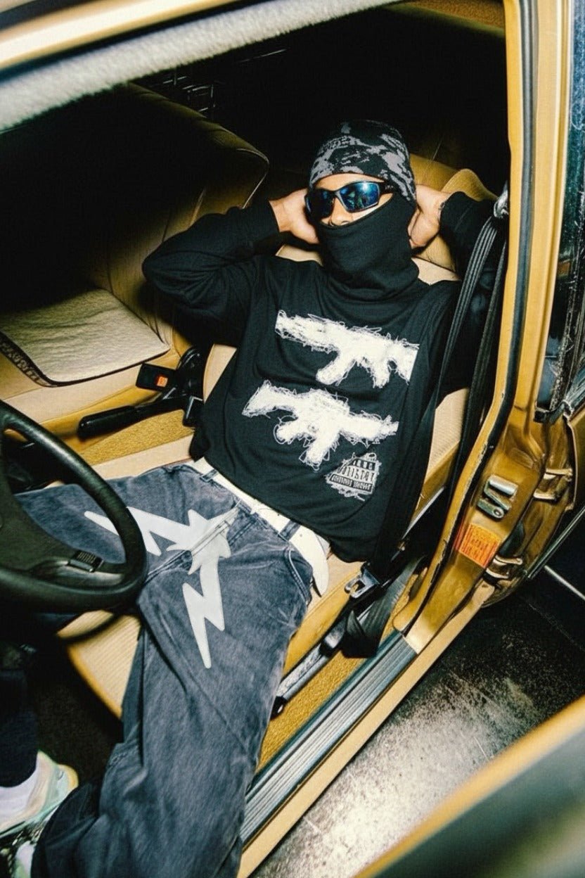 Printed jeans - y2k streetwear