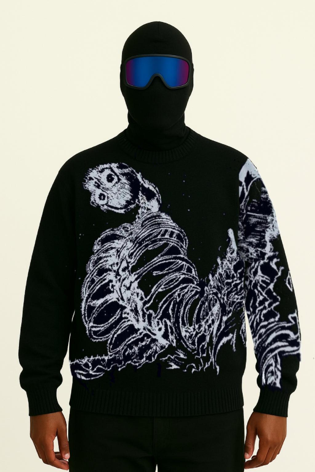 Y2K Skeleton Sweater | Y2K Streetwear | y2k streetwear