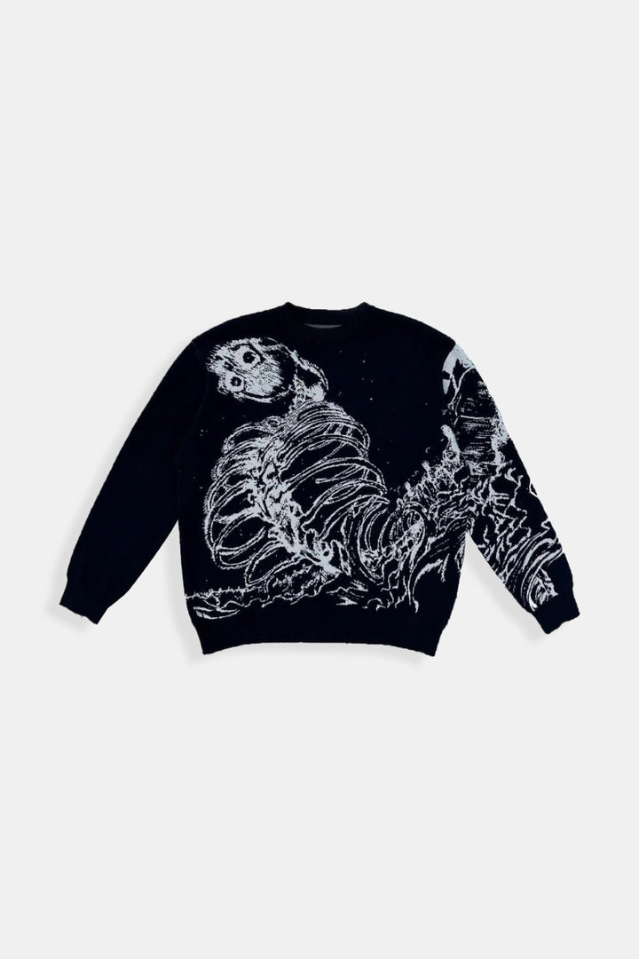 Y2K Skeleton Sweater | Y2K Streetwear | y2k streetwear