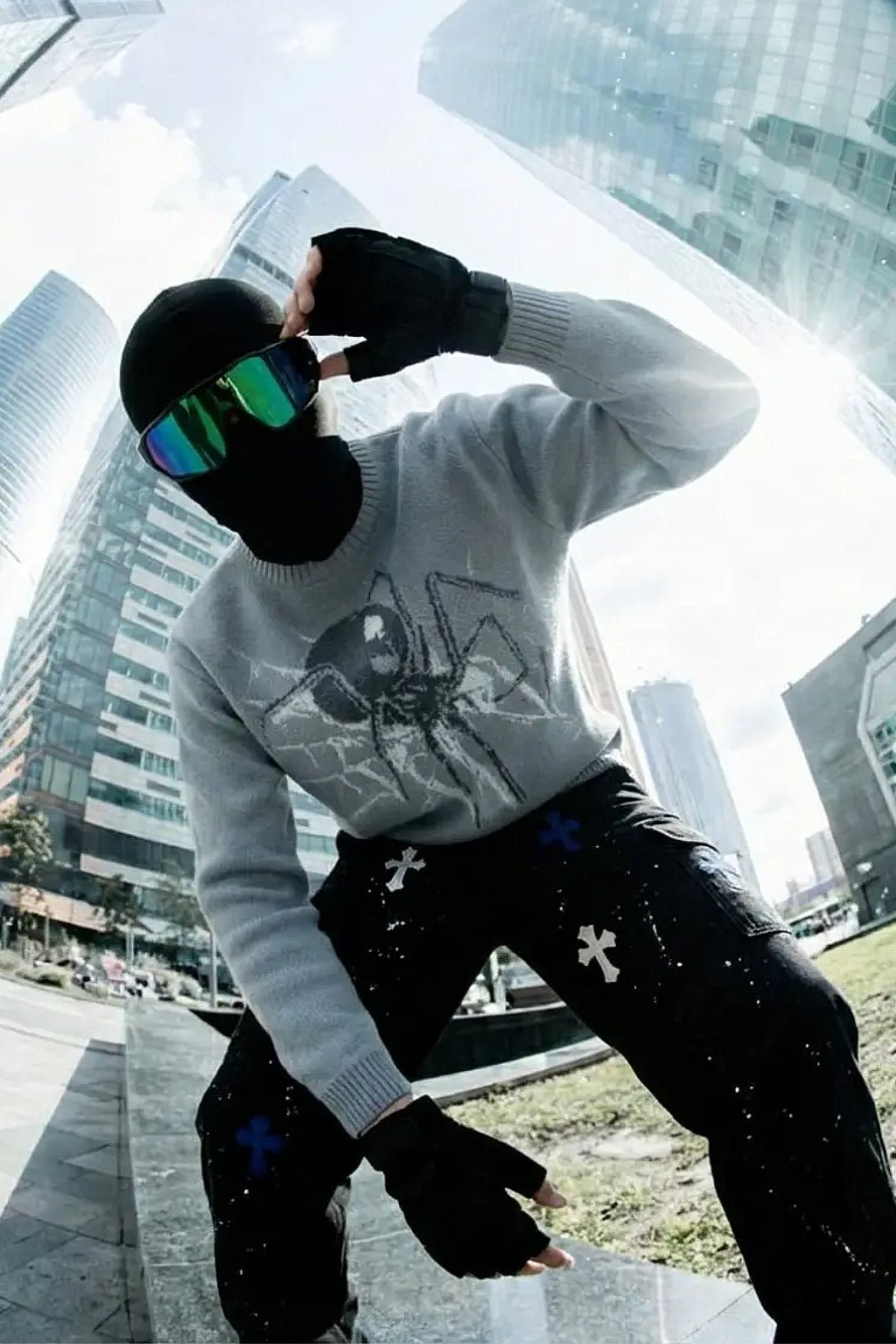 Pull toile d'araignée - y2k streetwear