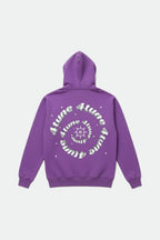 Purple full zip hoodie - y2k streetwear