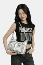 Sac a main empiecement transparent - y2k streetwear