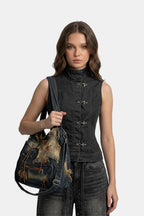 Sac cabas en denim délavé - y2k streetwear