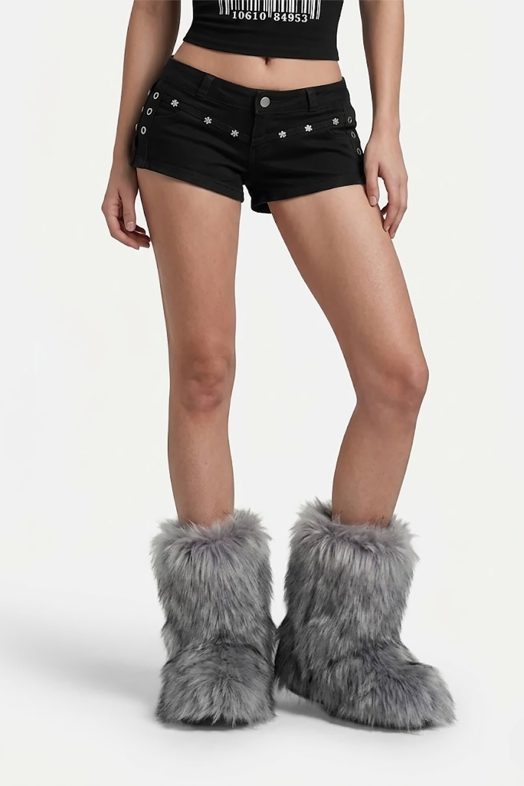 Short jean clouté - y2k streetwear