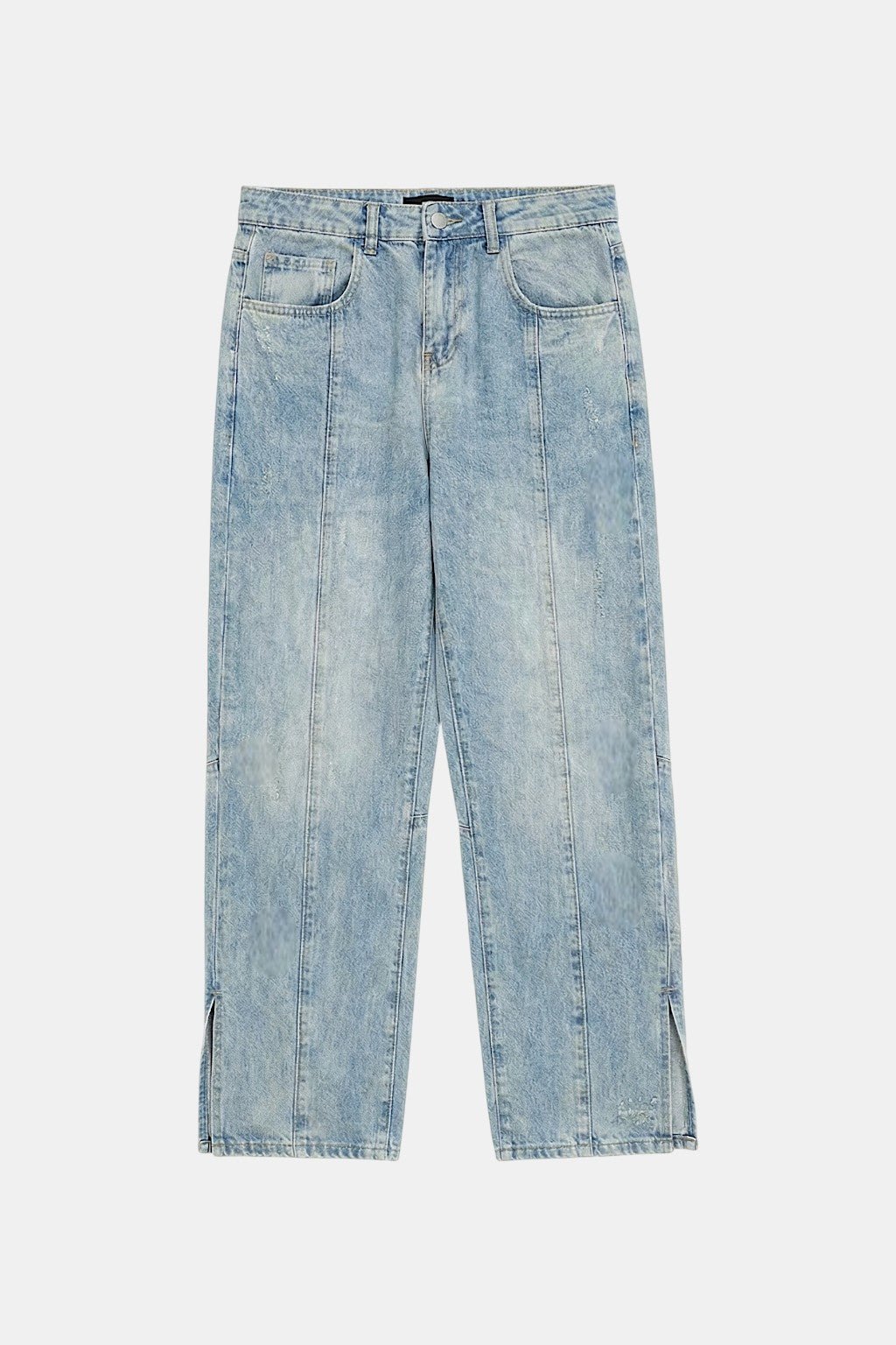 Stacked denim jeans men's - y2k streetwear