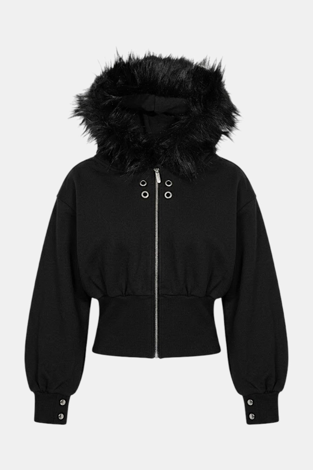 Suede fourrure hoodie - y2k streetwear