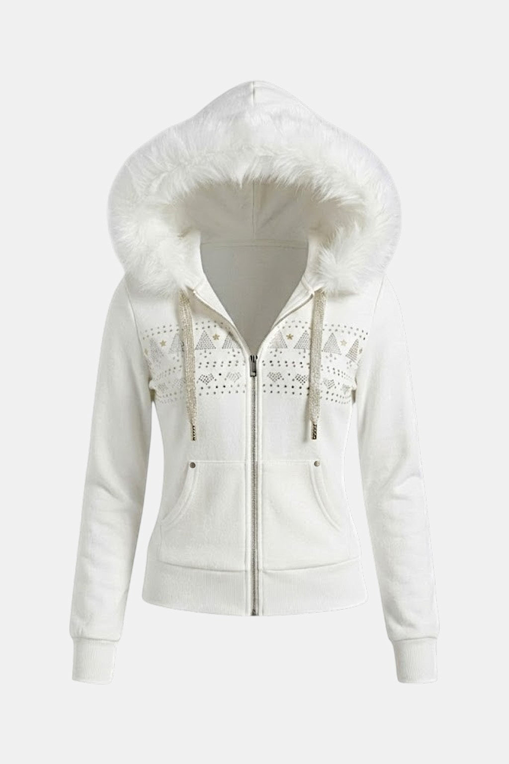 Suede fourrure hoodie - y2k streetwear