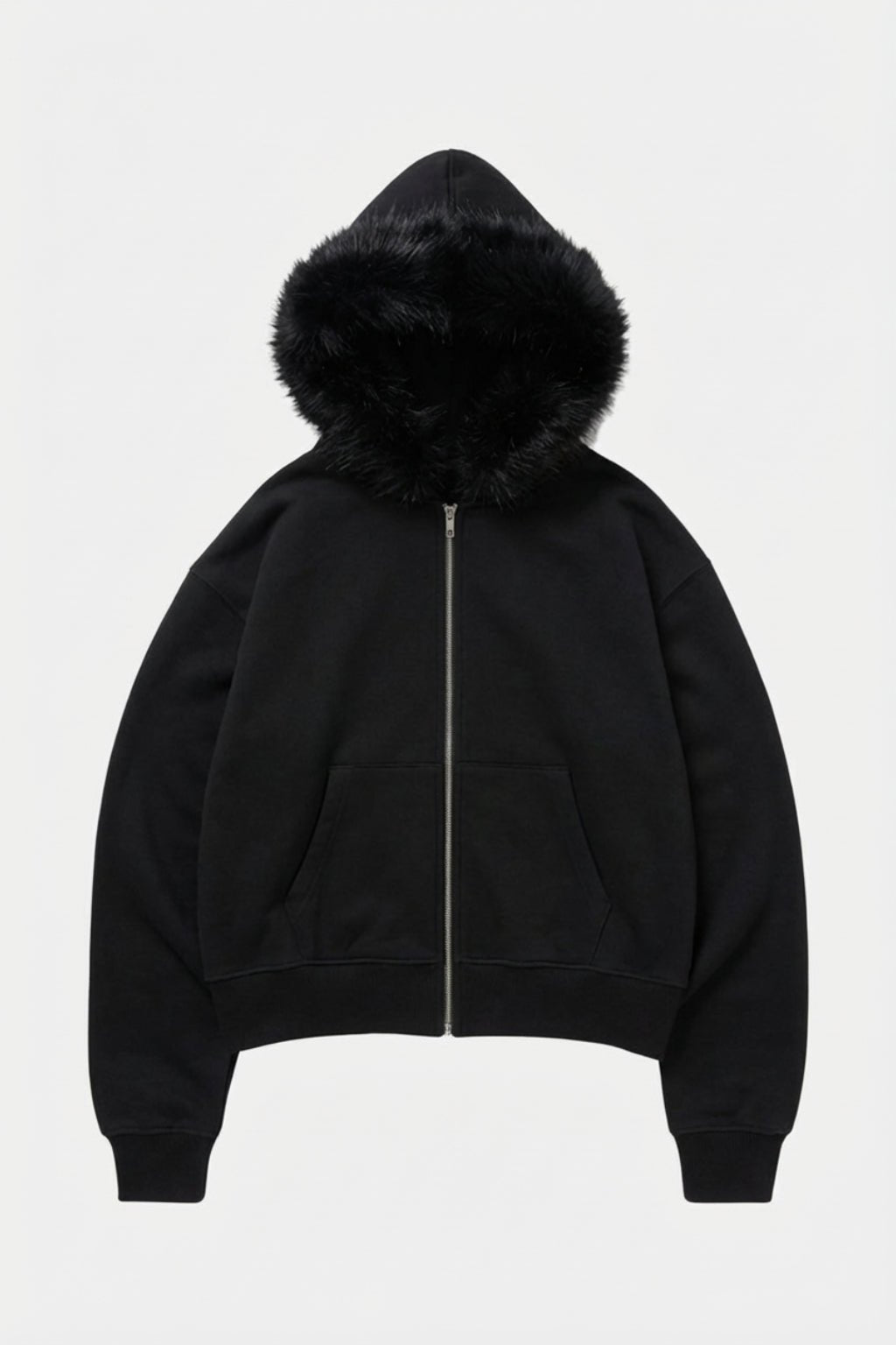 Sweat capuche fourrure - y2k streetwear