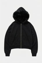 Sweat capuche fourrure - y2k streetwear