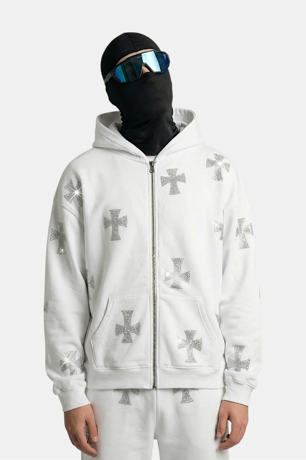 Sweat croix strass - y2k streetwear